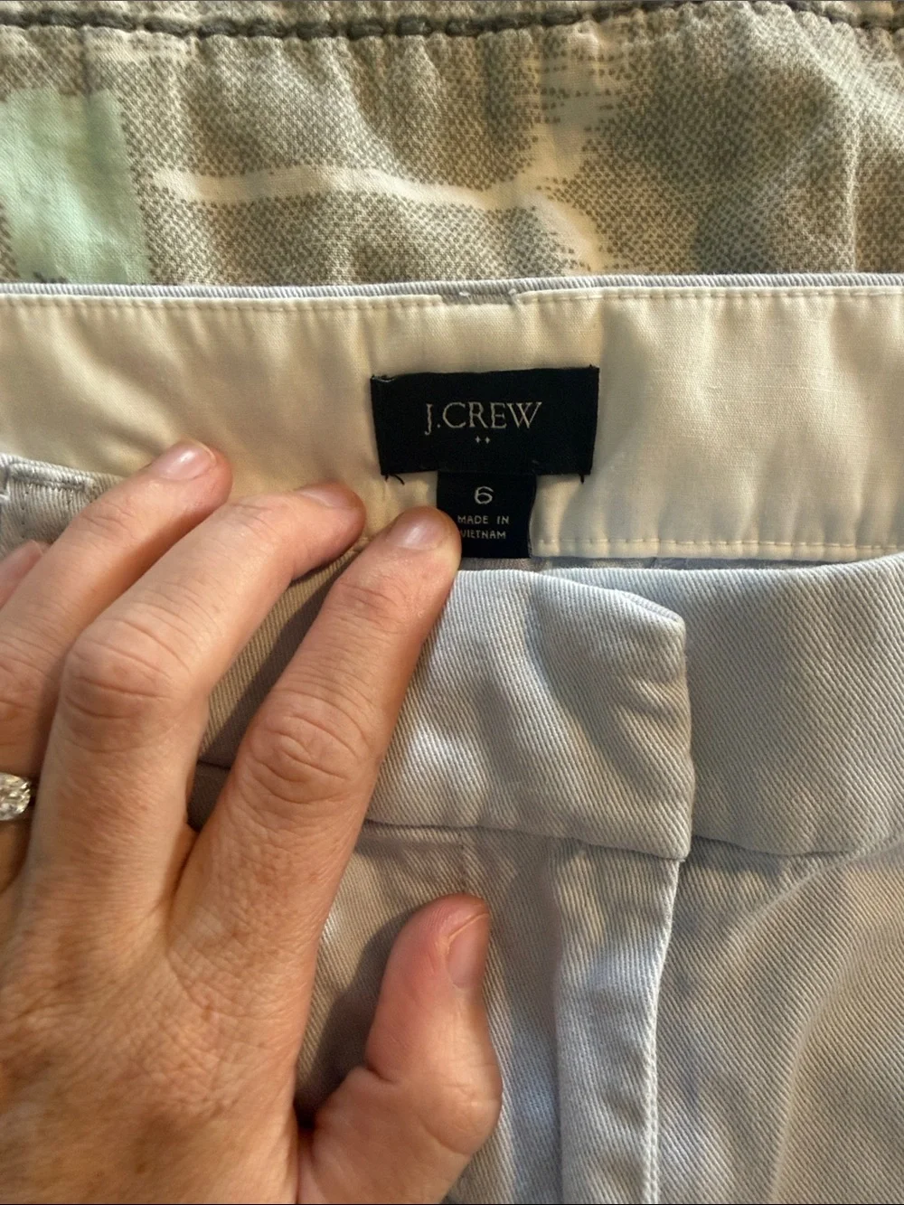 J. Crew Women's Pale Blue Chino Bermuda Shorts